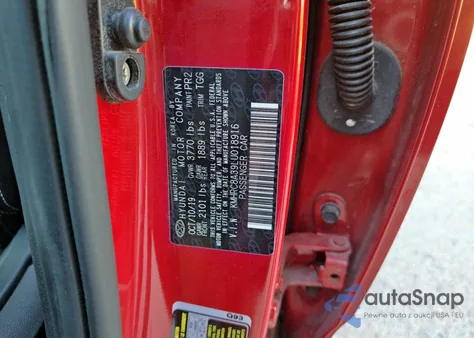 2020 Hyundai Venue Sel z USA, uszkodzony, nr VIN KMHRC8A39LU018916